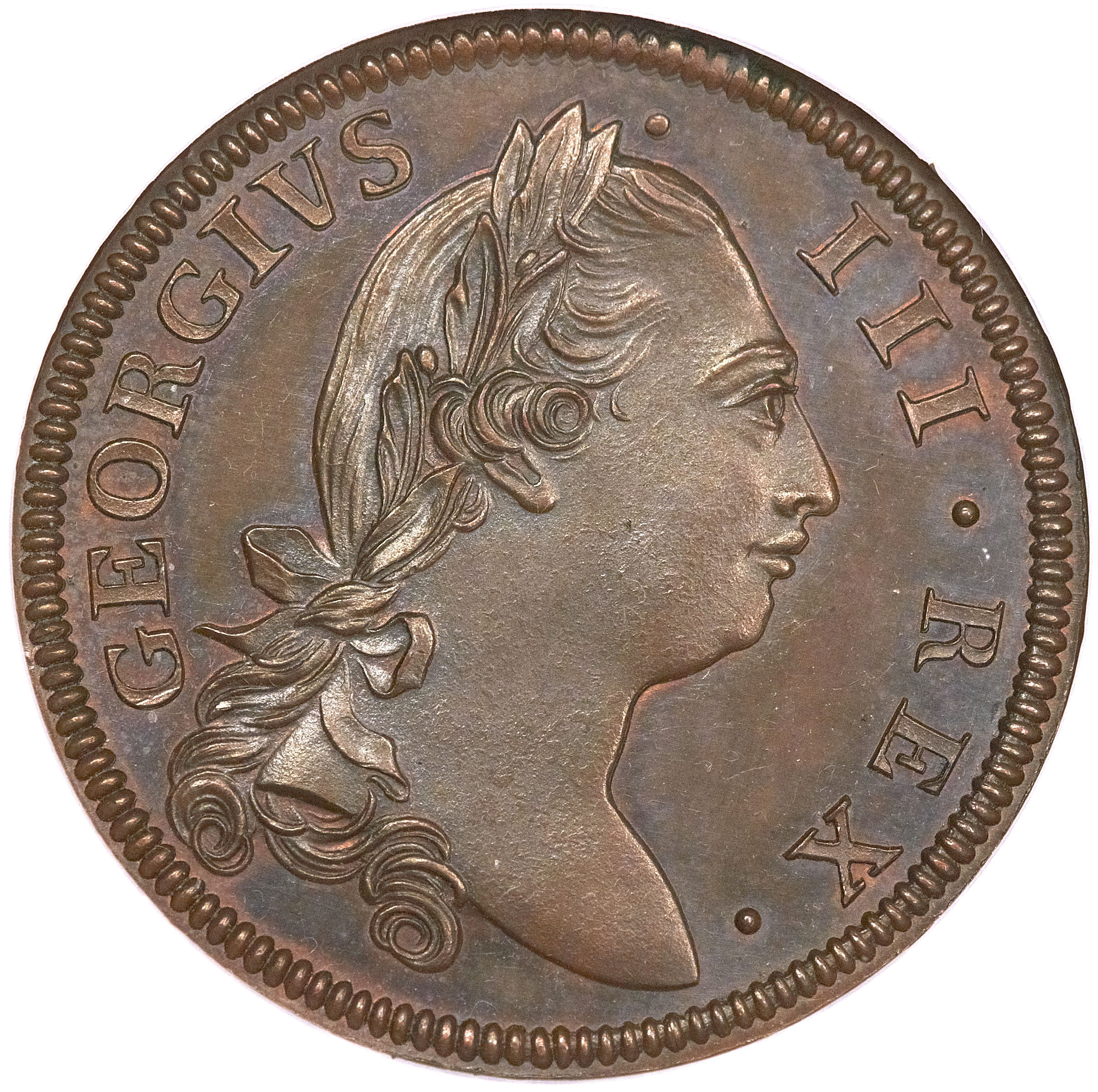 Ireland ½ Penny - George III obverse