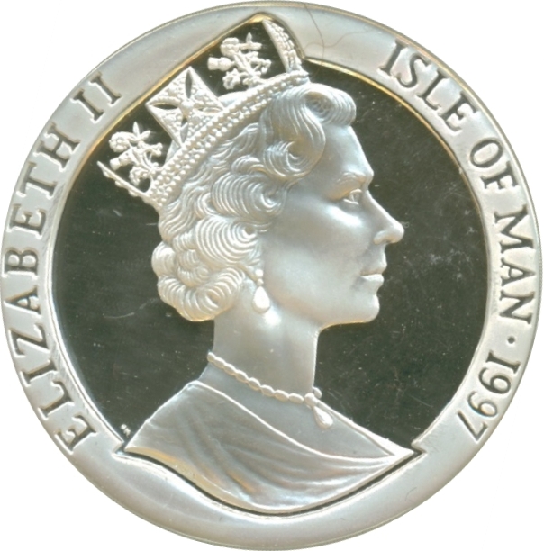 Isle of Man 10 Crowns - Elizabeth II Cat Coinage obverse
