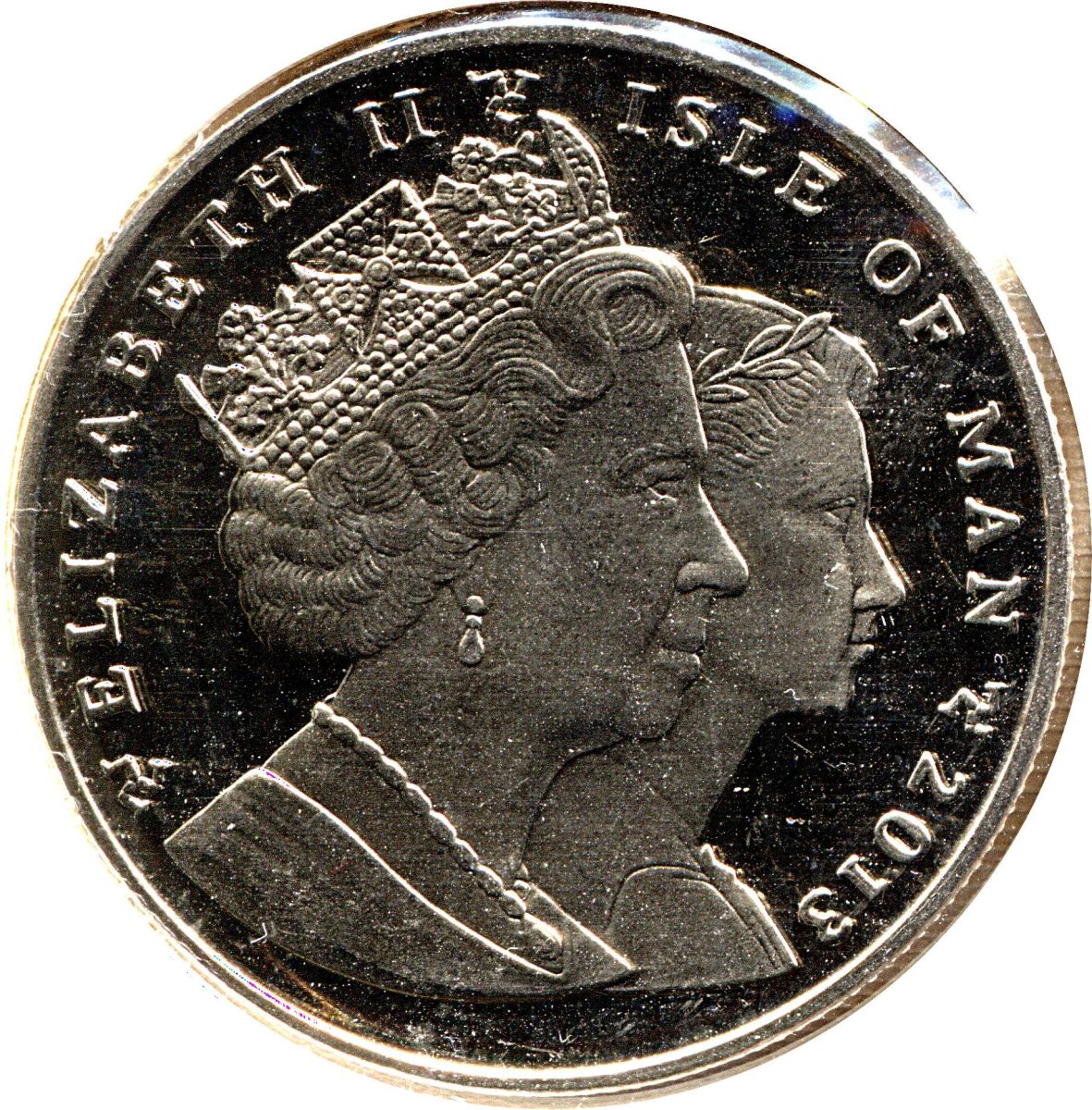 Isle of Man 1 Crown - Elizabeth II Coronation Jubilee obverse