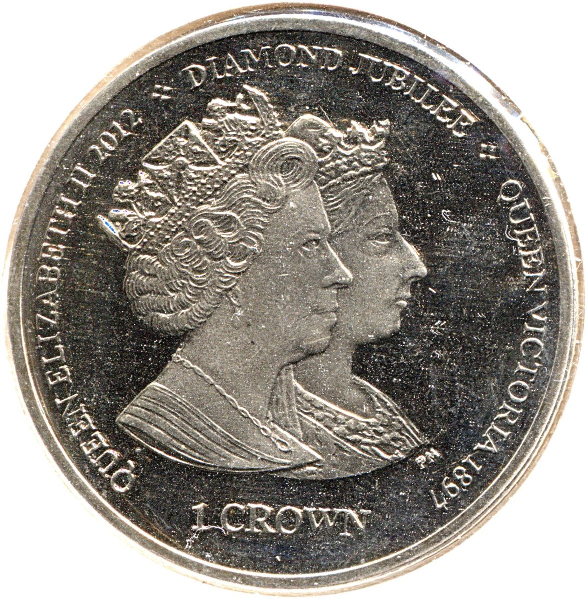 Isle of Man 1 Crown - Elizabeth II Coronation Jubilee