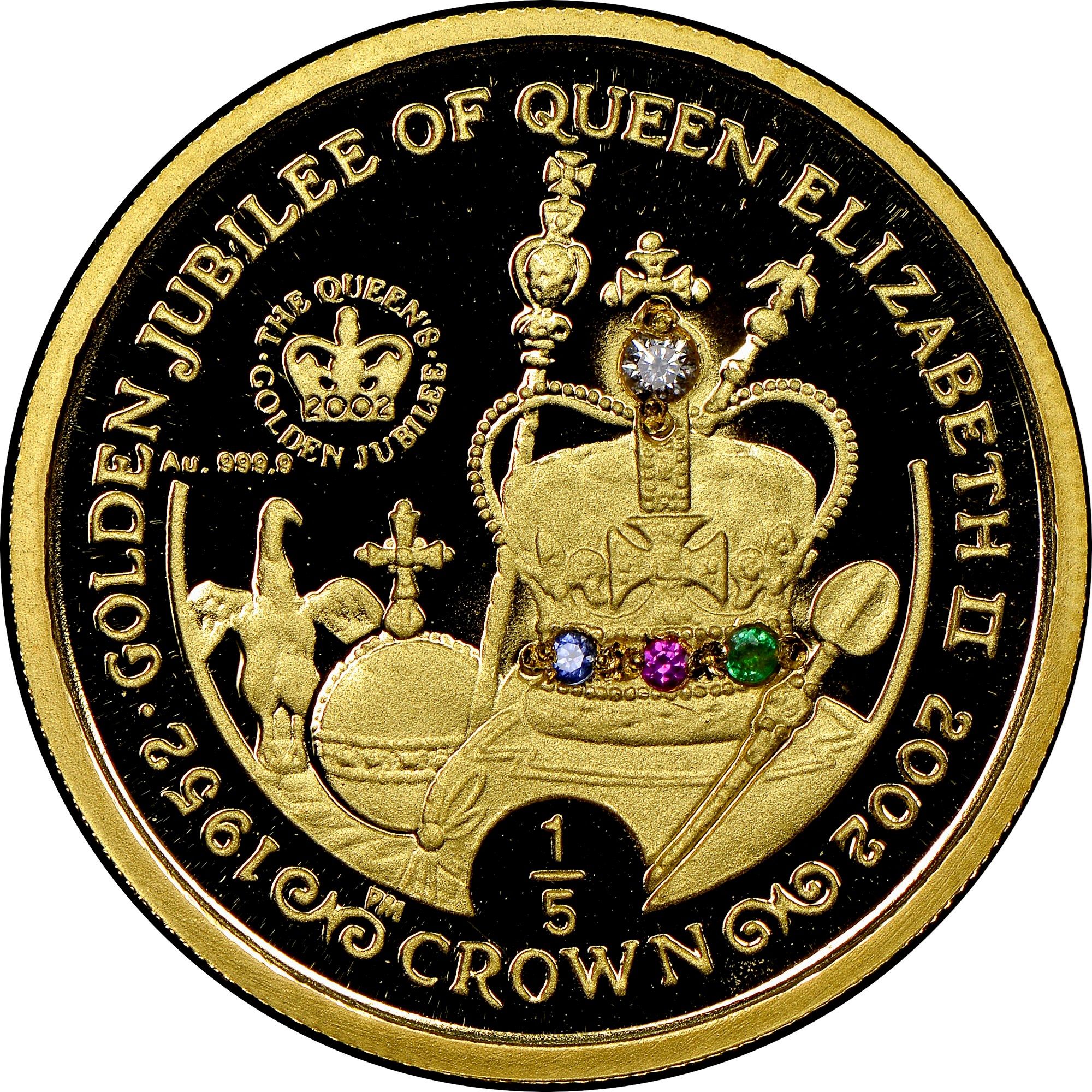 Gibraltar ⅕ Crown - Elizabeth II Golden Jubilee
