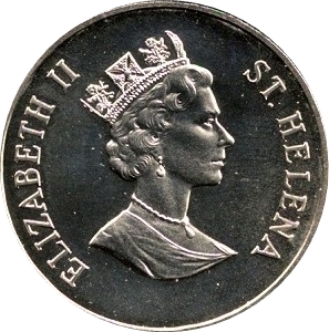 Saint Helena 50 Pence - Elizabeth II Golden Wedding obverse