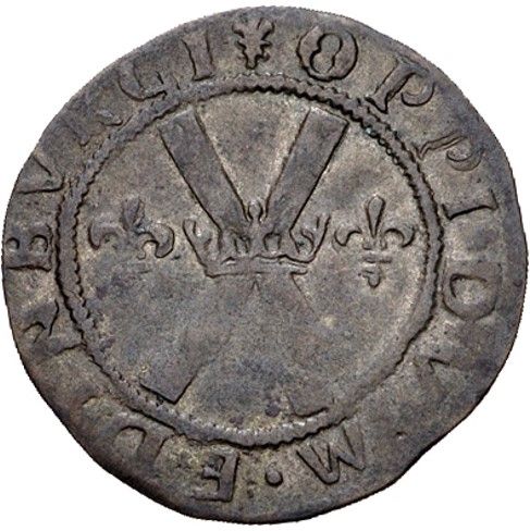 Scotland 1 Bawbee - James V 3rd Coinage obverse