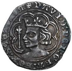 Scotland 1 Groat - David II 3rd Coinage obverse