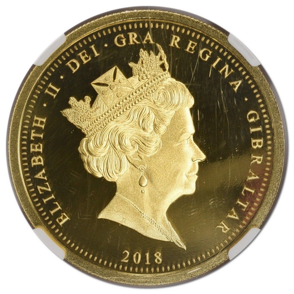 Gibraltar 100 Pounds - Elizabeth II Coronation Jubilee obverse