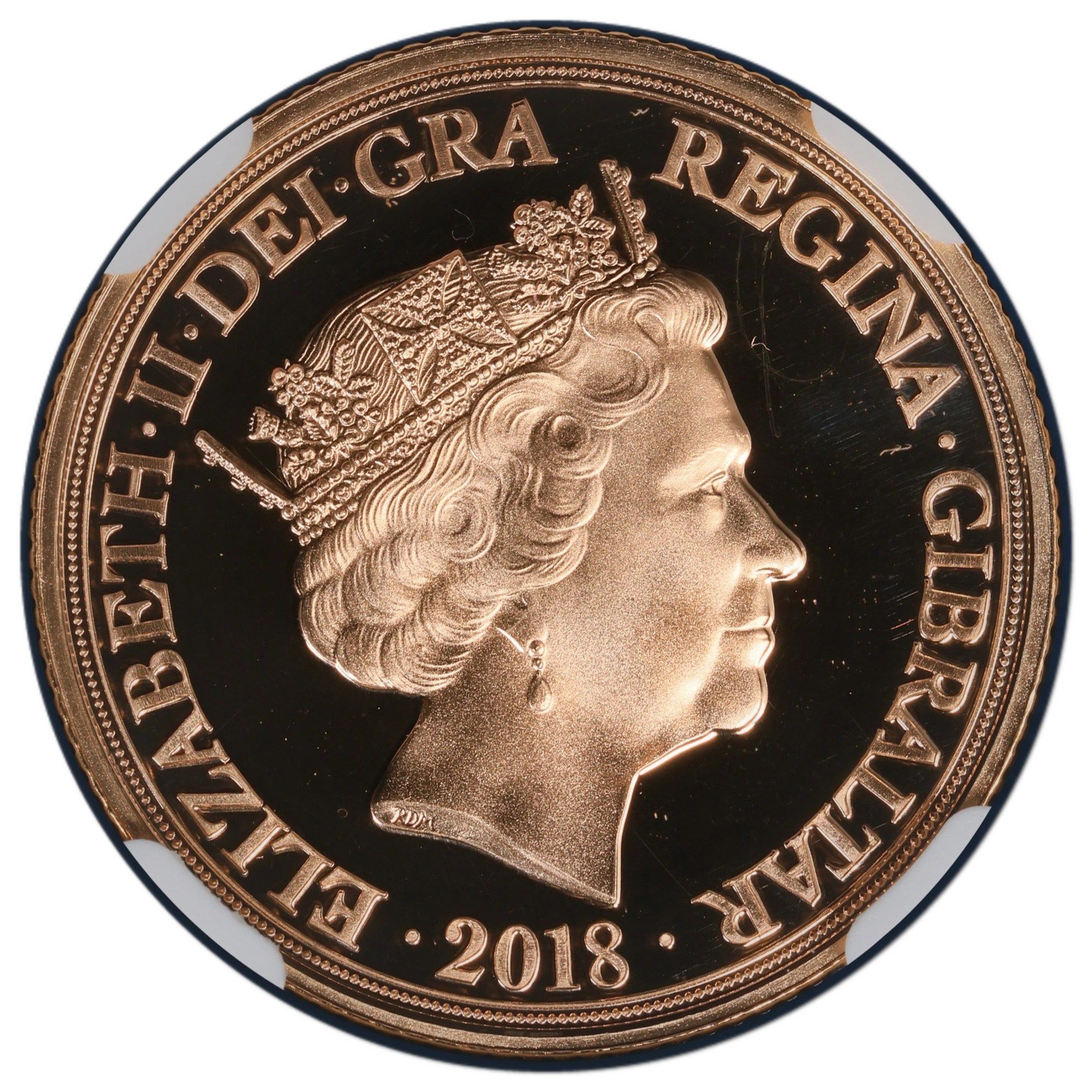 Gibraltar 1 Sovereign - Elizabeth II The Legend of Saint George - The Princess Awaits Her Fate obverse