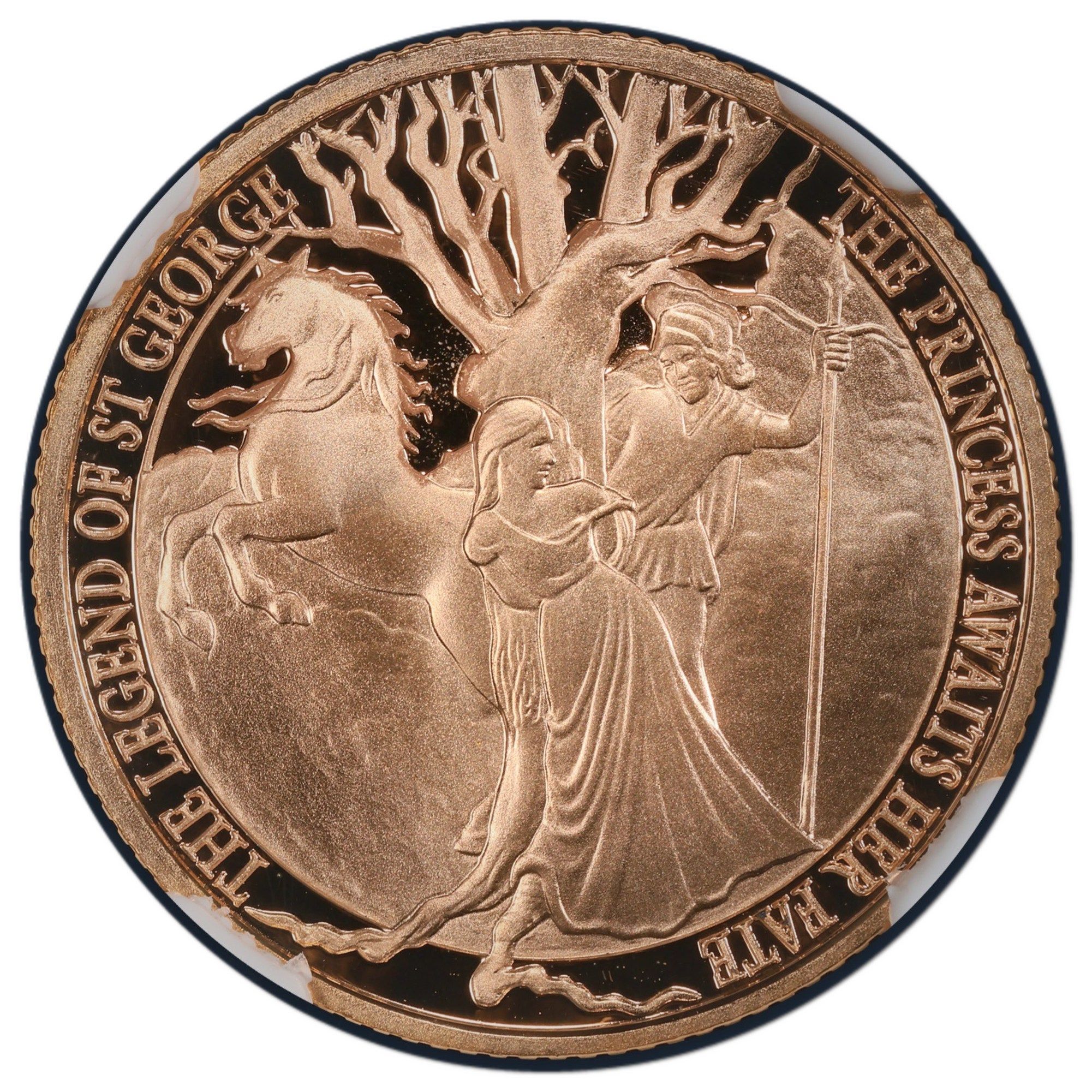 Gibraltar 1 Sovereign - Elizabeth II The Legend of Saint George - The Princess Awaits Her Fate reverse