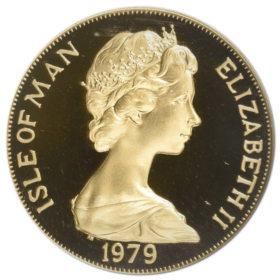 Isle of Man 1 Crown - Elizabeth II Tynwald - Sir William Hillary; Gold Proof obverse