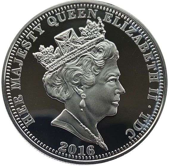 Tristan da Cunha 5 Pounds - Elizabeth II 90th Birthday obverse