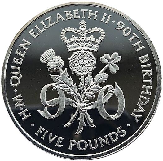 Tristan da Cunha 5 Pounds - Elizabeth II 90th Birthday