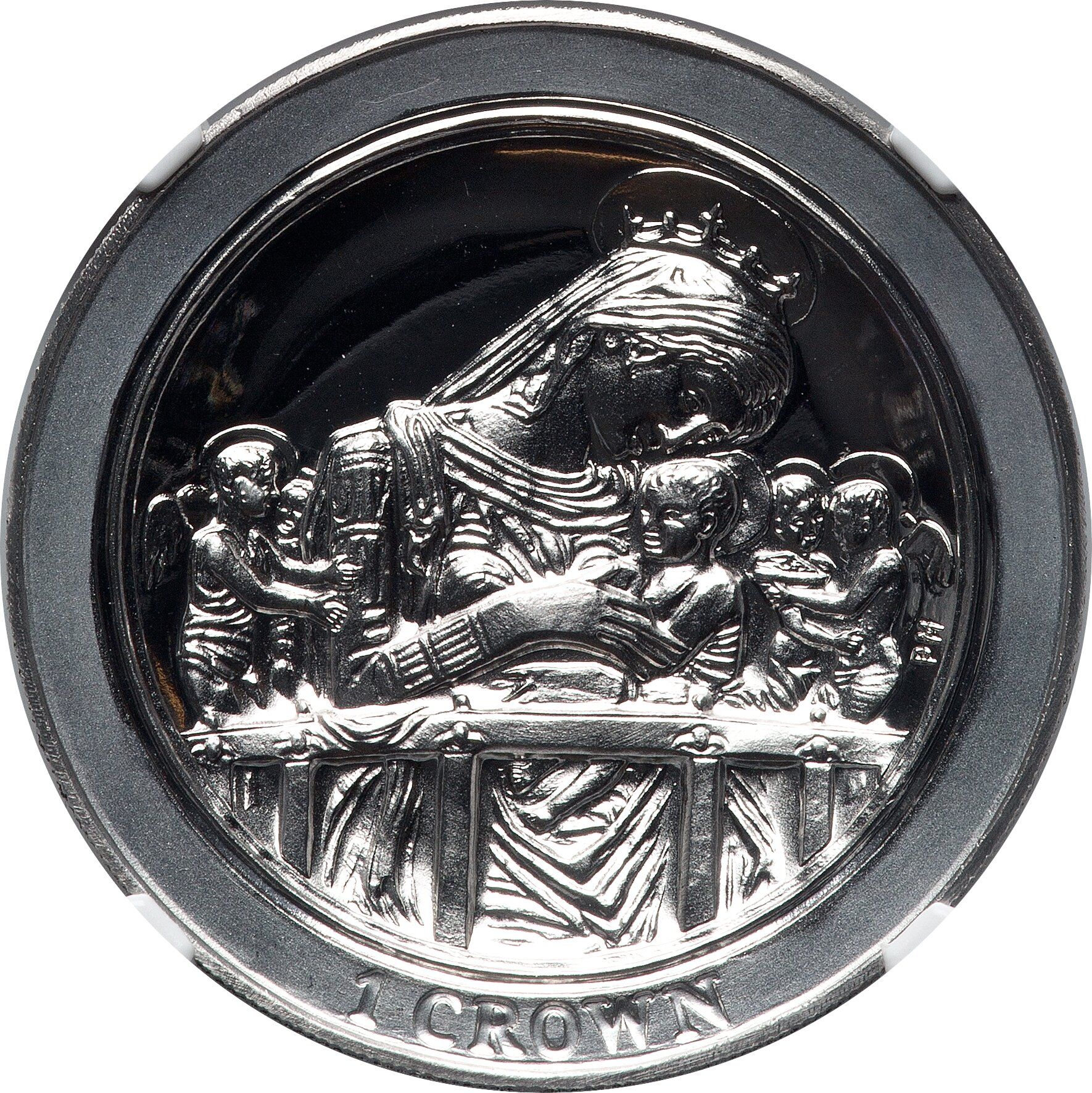 Isle of Man 1 Crown - Elizabeth II Birth of Jesus