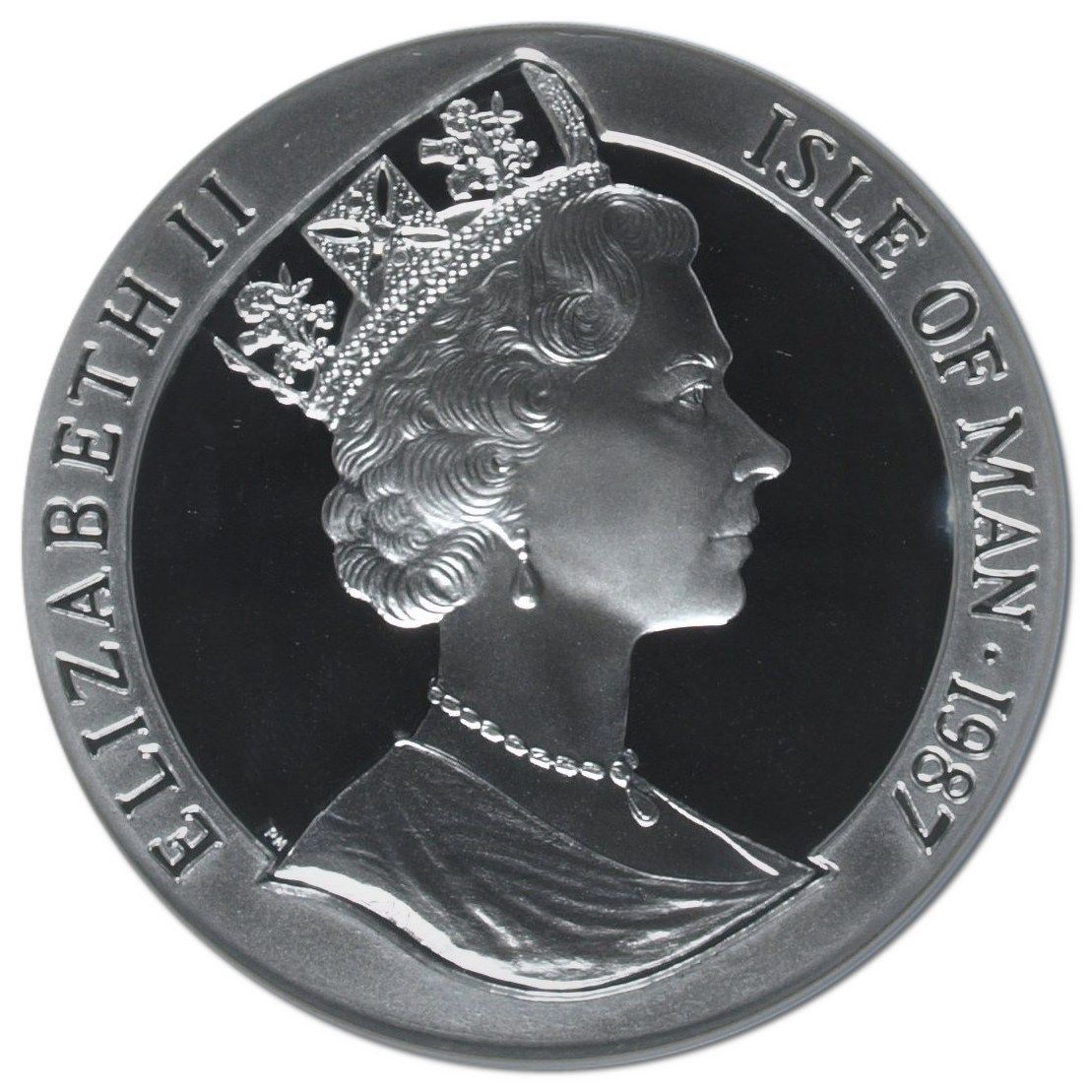 Isle of Man 5 Crowns - Elizabeth II Fremantle obverse