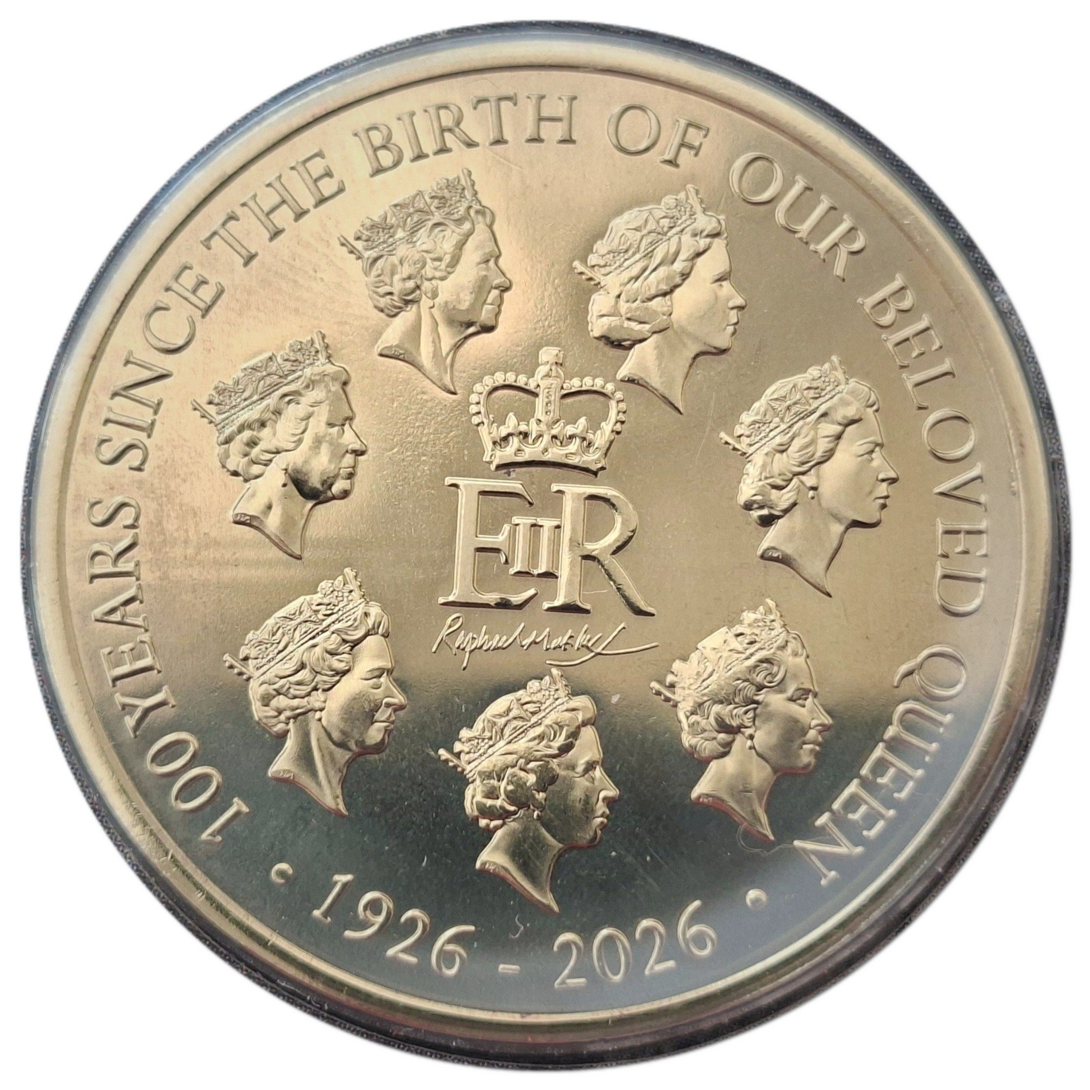 Gibraltar 5 Pounds - Charles III Queen Elizabeth II - Unseen Effigies