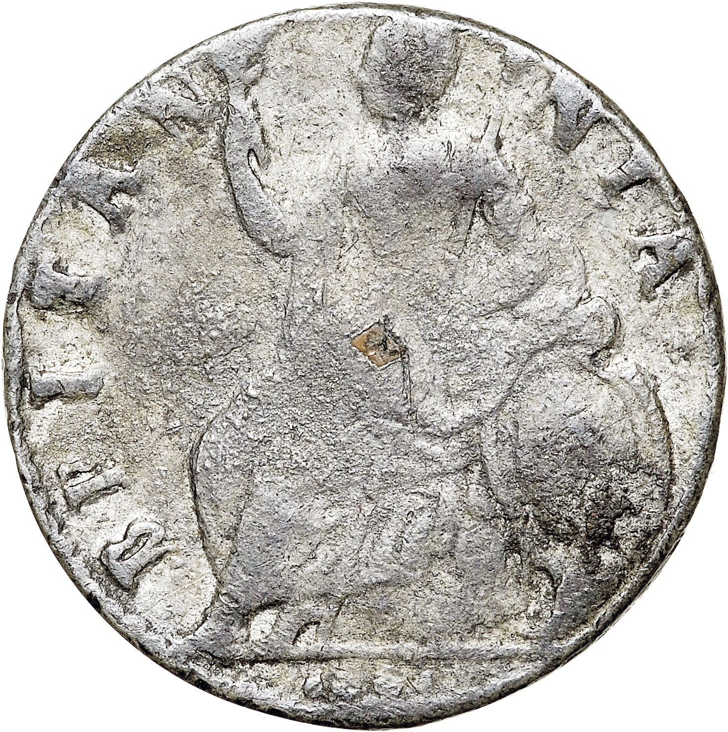 ½ Penny - William and Mary
