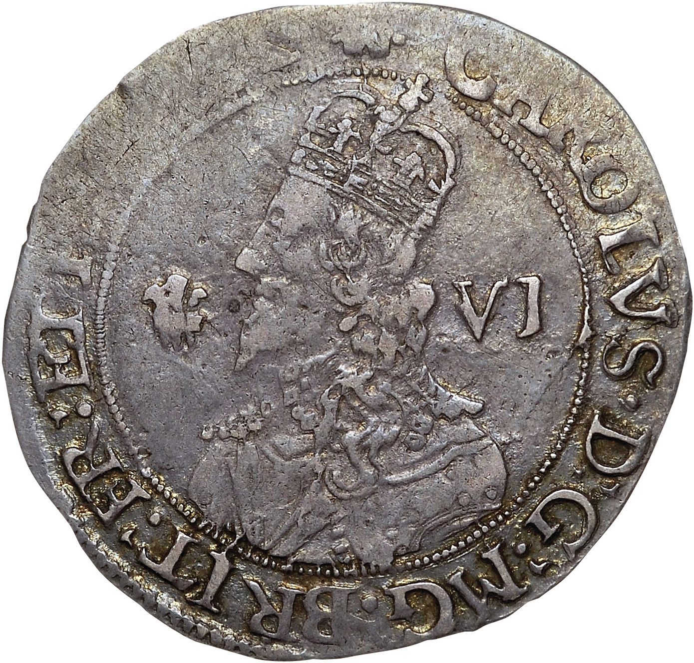 6 Pence - Charles I Oxford obverse