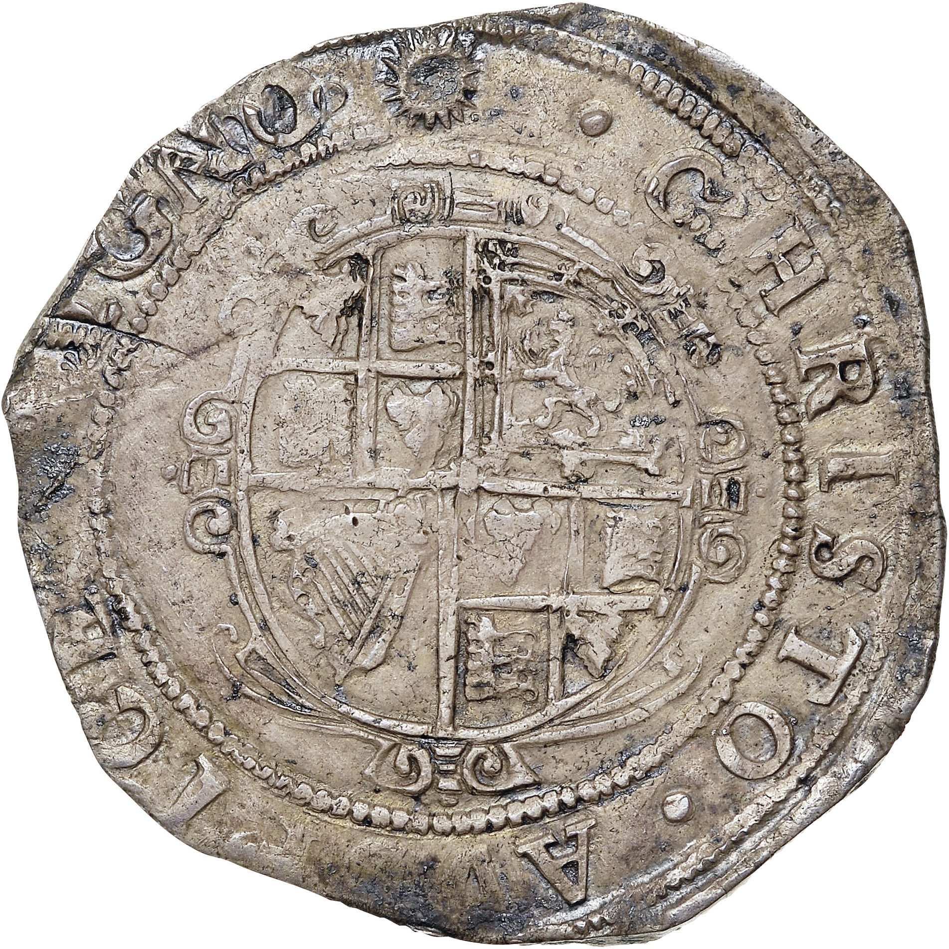 ½ Crown - Charles I Tower; under Parliament