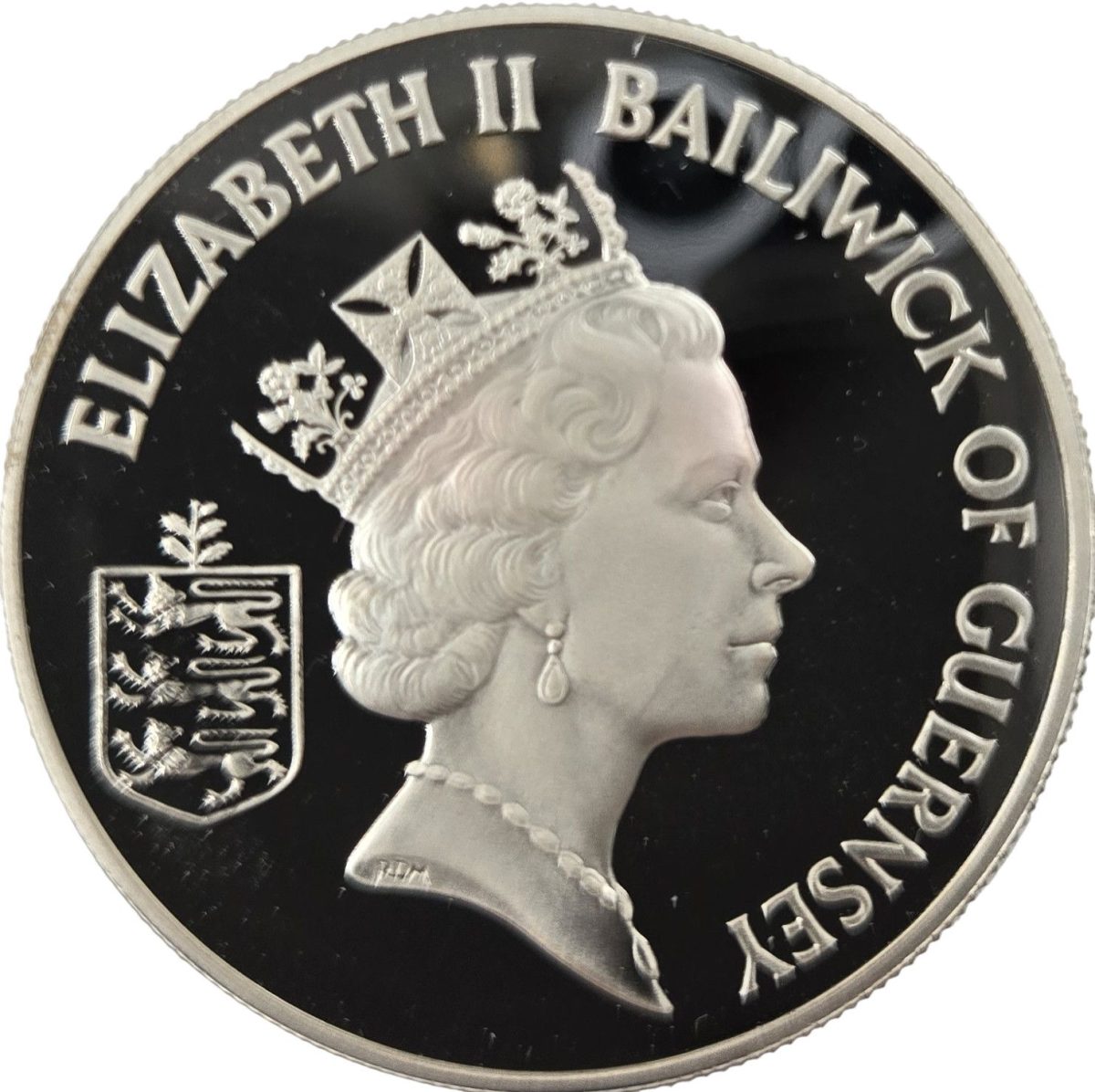 Guernsey 2 Pounds - Elizabeth II 50th Anniversary of Liberation; Piedfort obverse