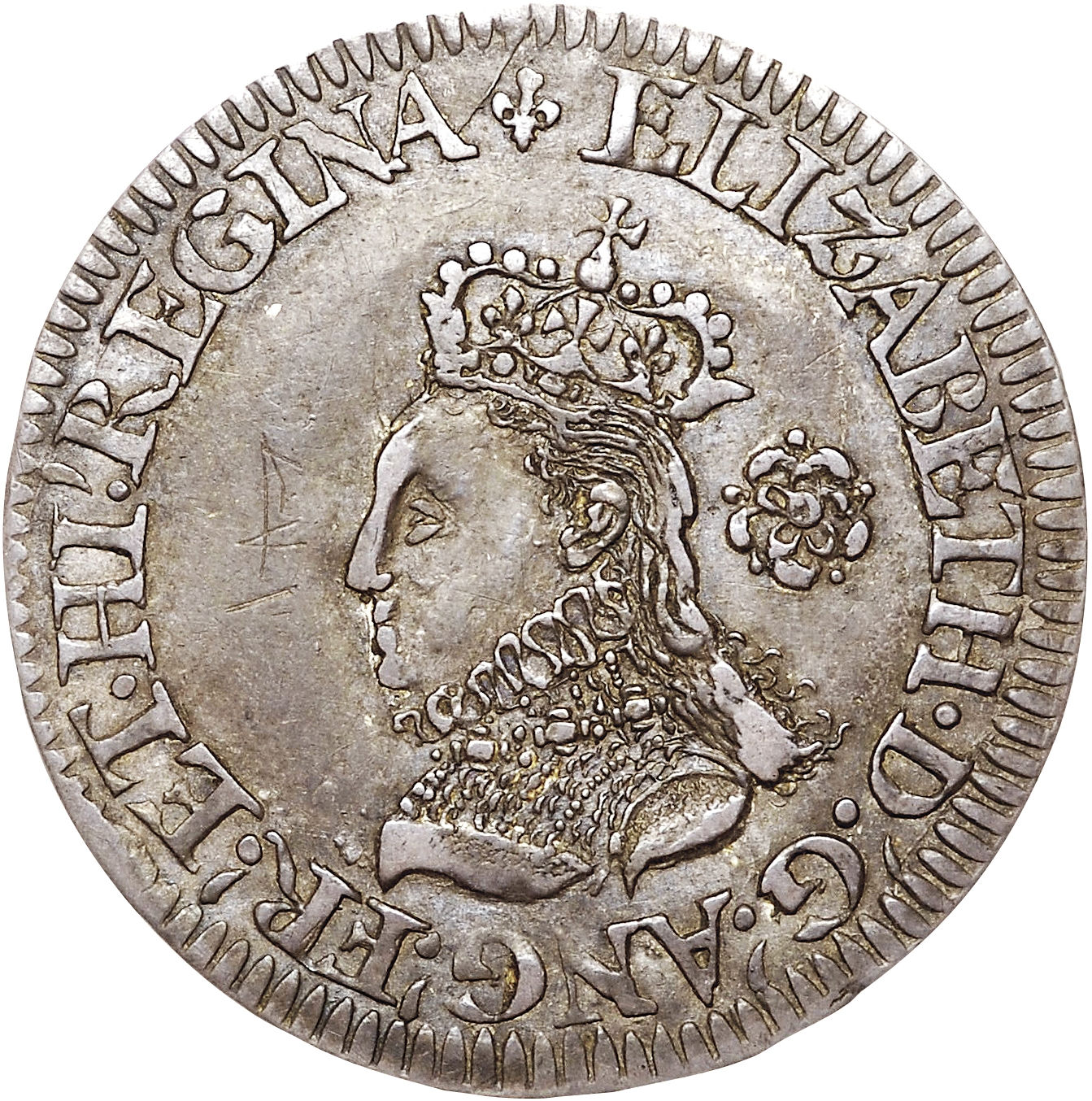 6 Pence - Elizabeth I Milled issue; Lis obverse