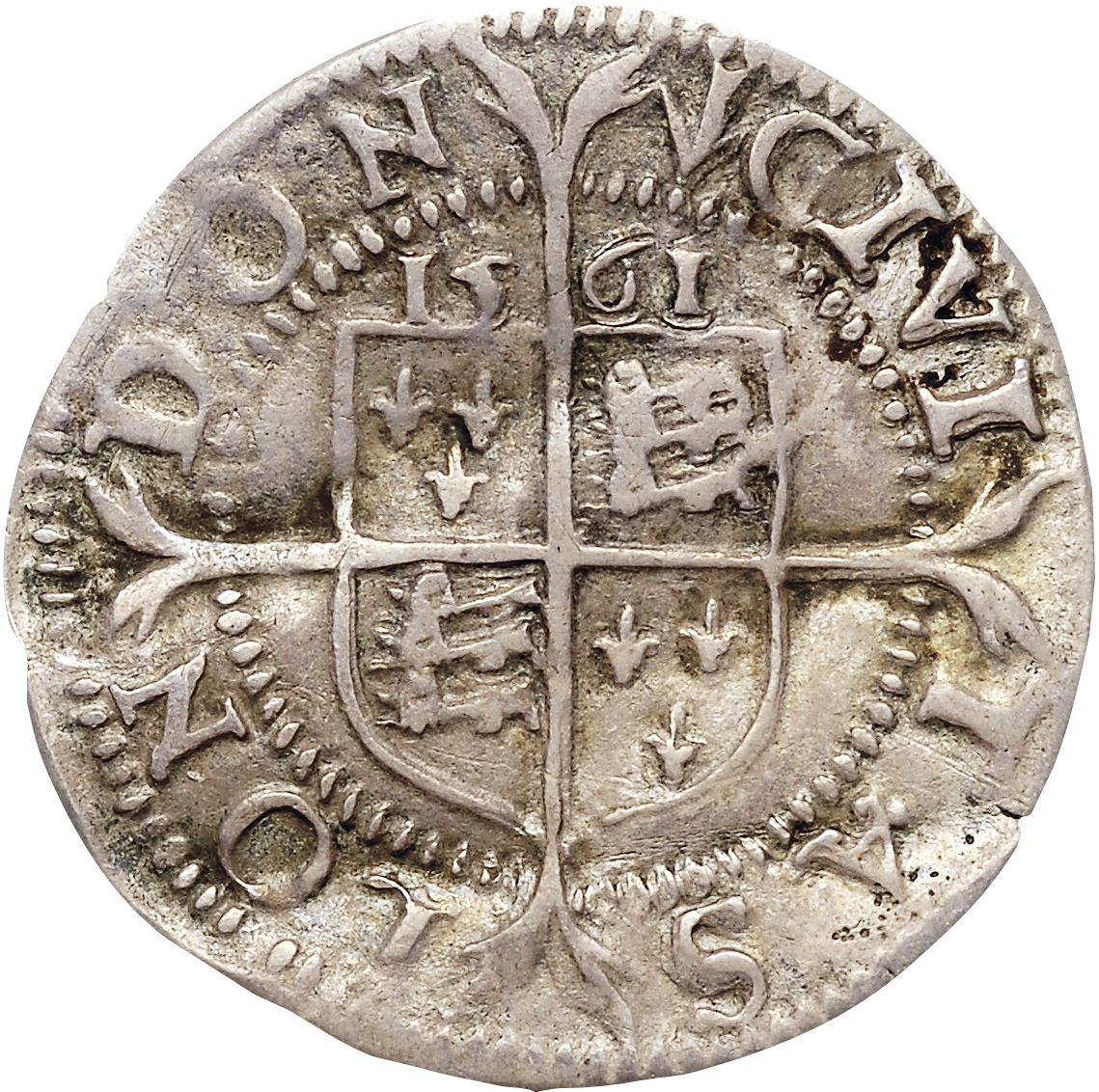 1½ Pence - Elizabeth I 3rd and 4th issue; large flan