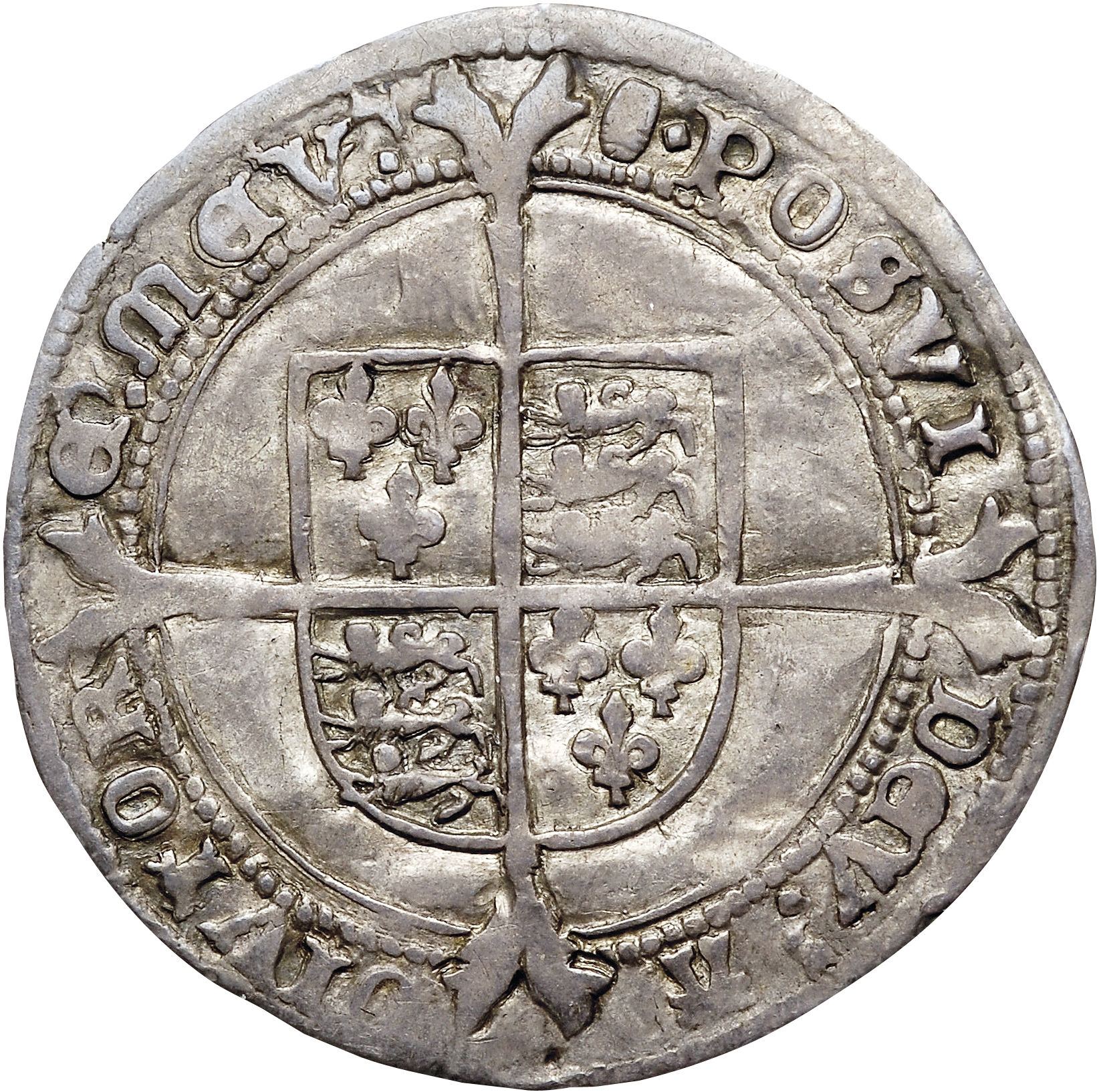 6 Pence - Edward VI 3rd period; fine silver, London