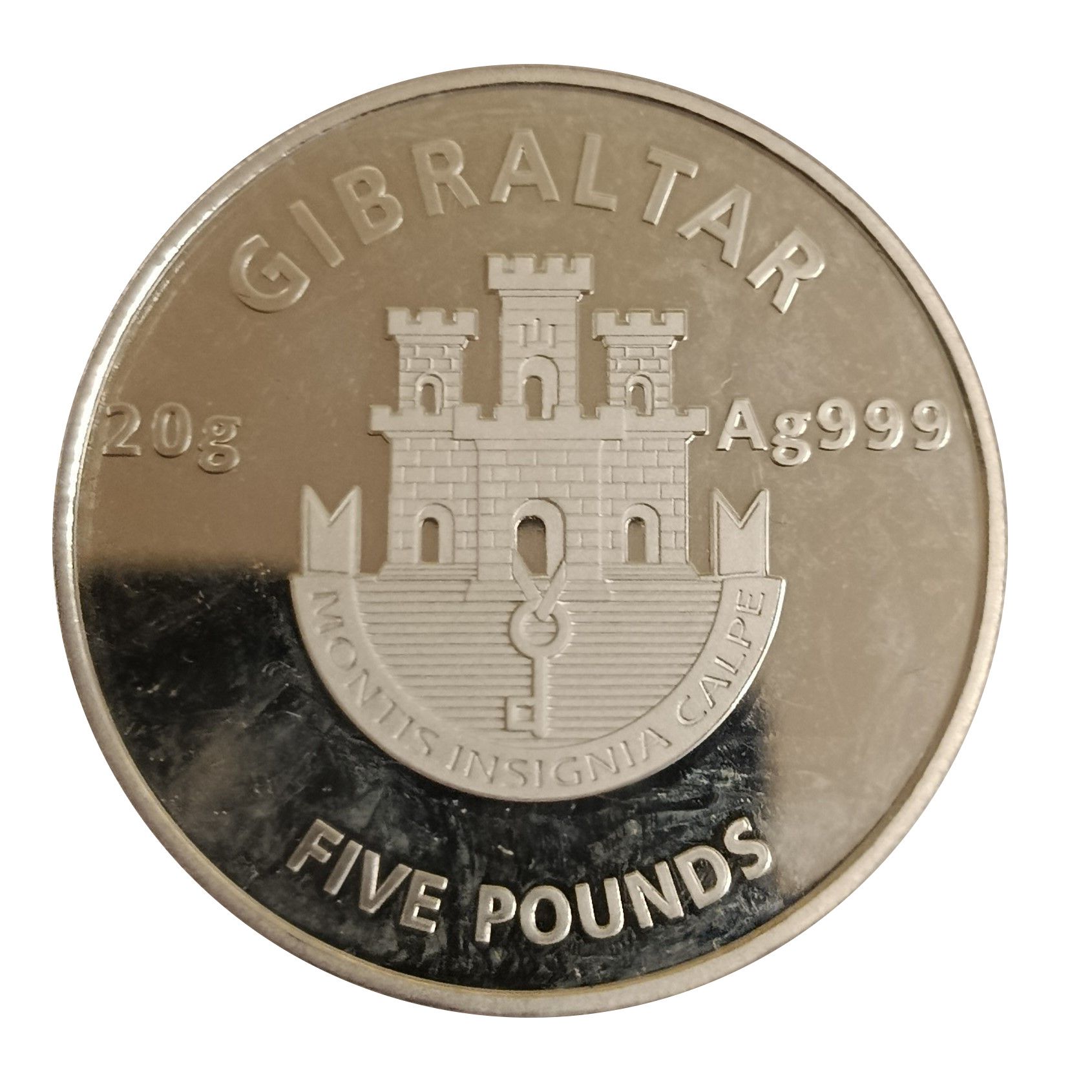 Gibraltar 5 Pounds UEFA Euro 2024 - Football Player obverse