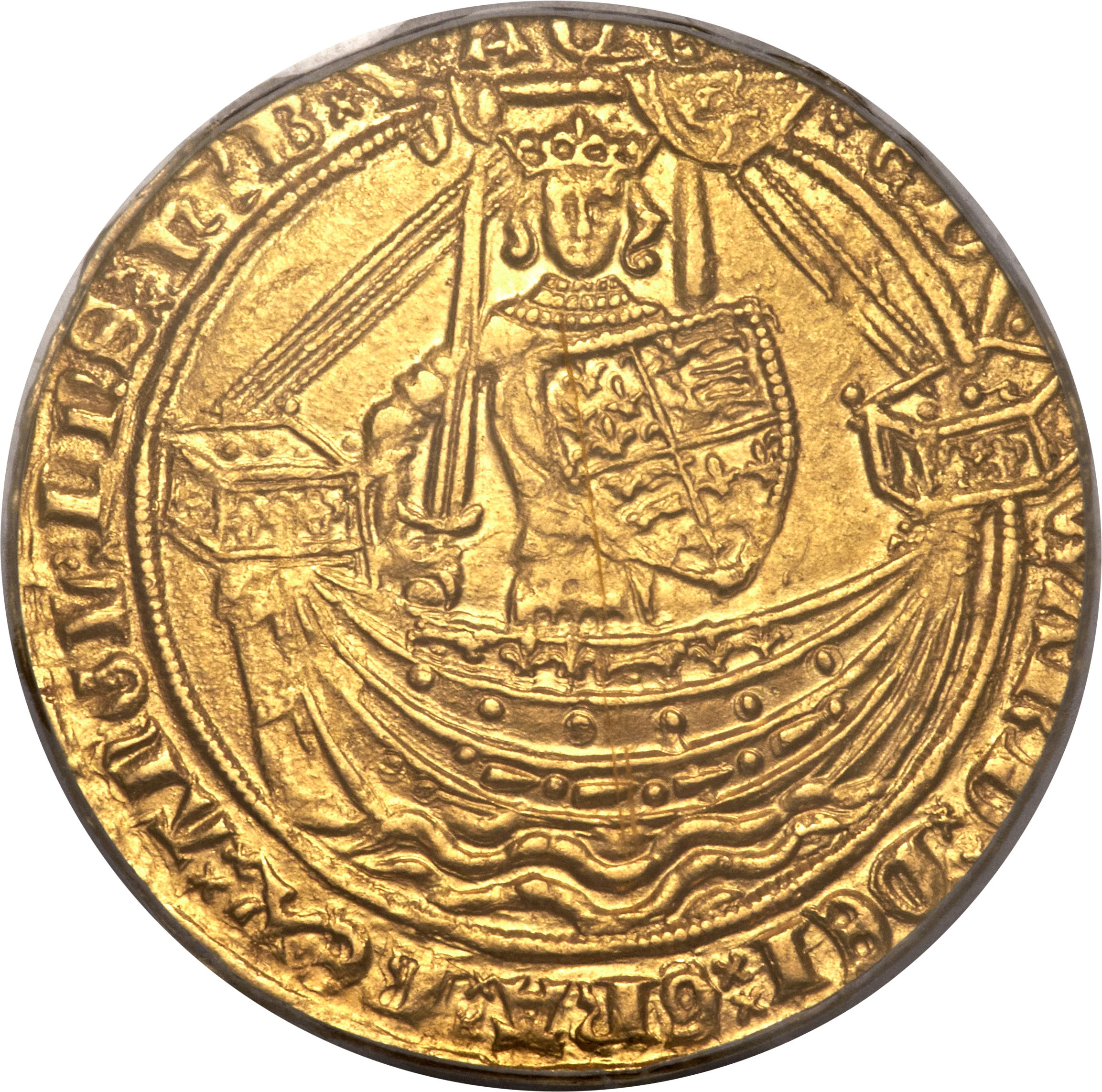 1 Noble - Edward III Treaty period; London obverse