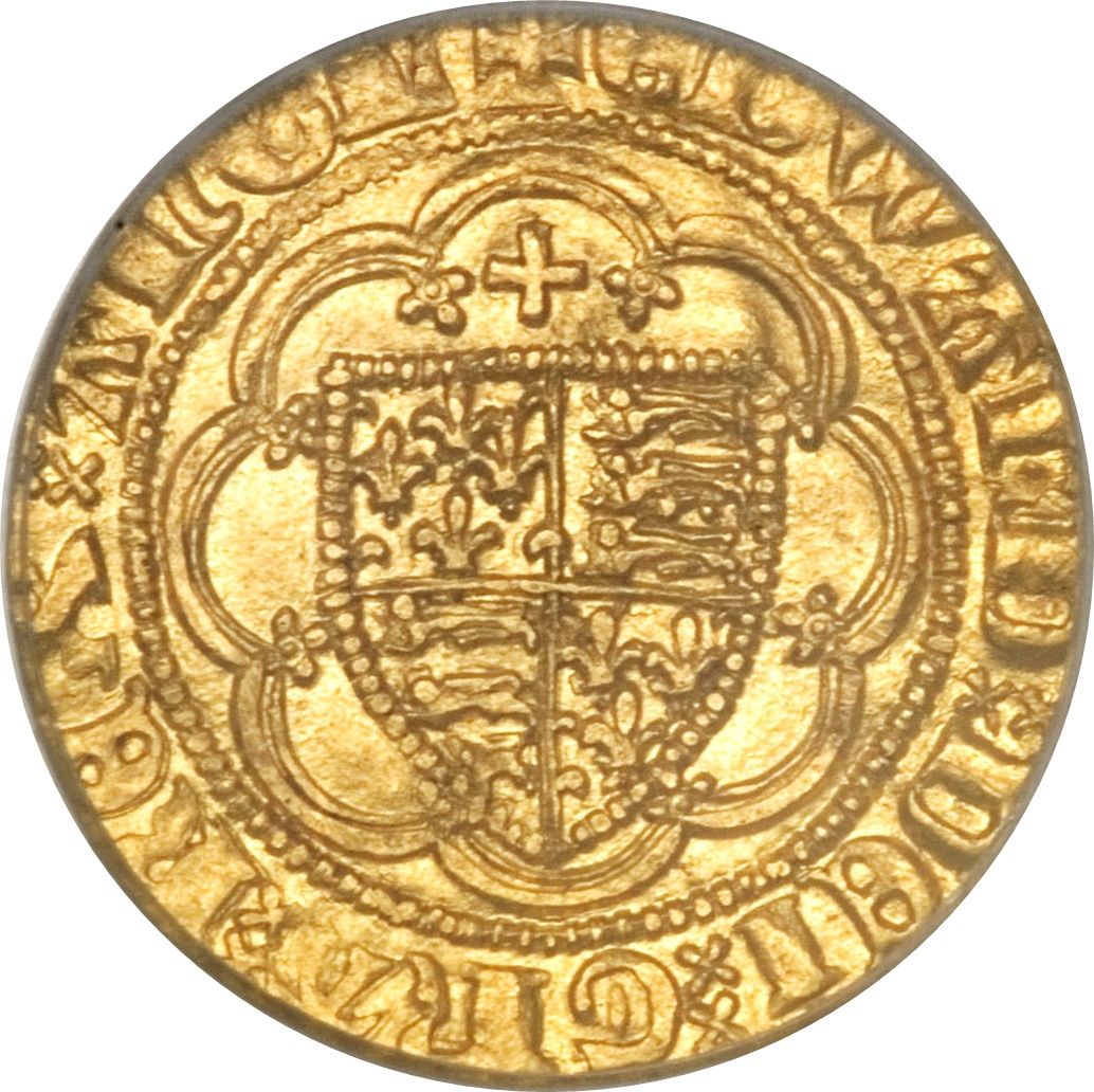 ¼ Noble - Edward III Treaty period; Calais obverse