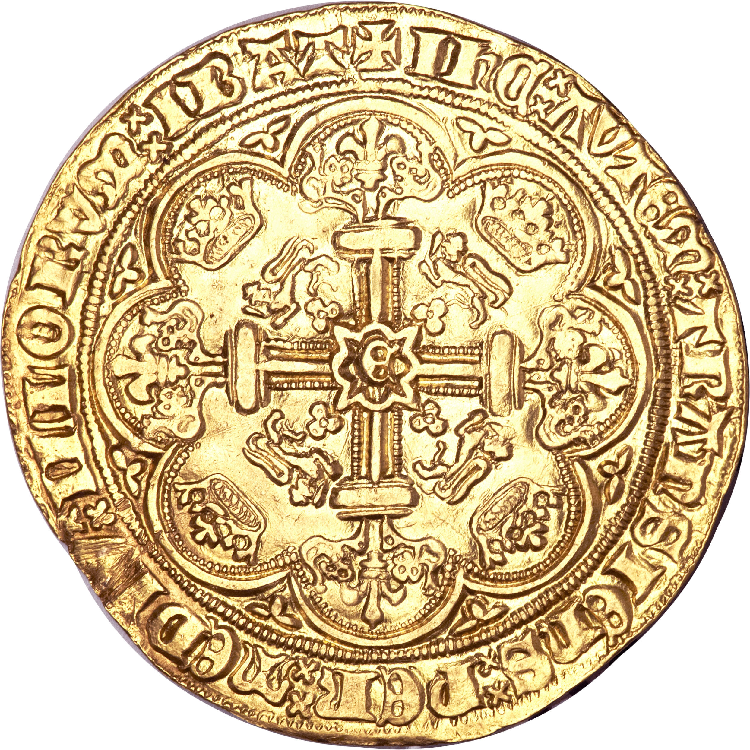 1 Noble - Edward III Post-Treaty period; Calais reverse