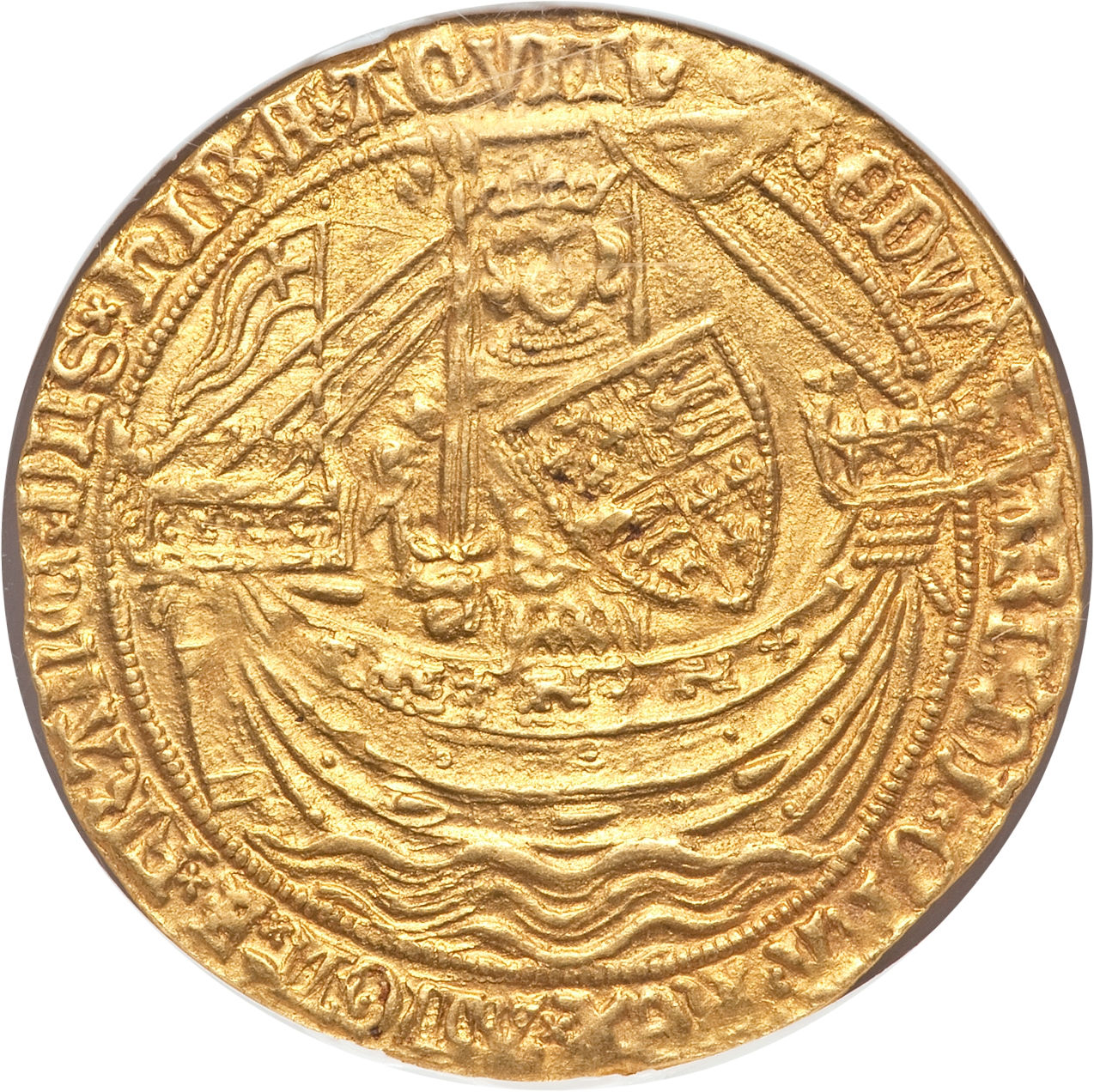 1 Noble - Edward III Post-Treaty period; Calais obverse