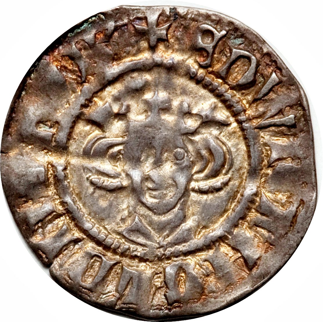 1 Penny - Edward I Sterling type; class 9b obverse