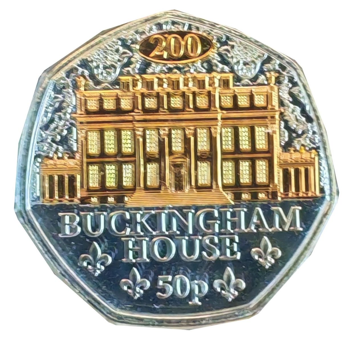 Jersey 50 Pence - Charles III Buckingham House reverse
