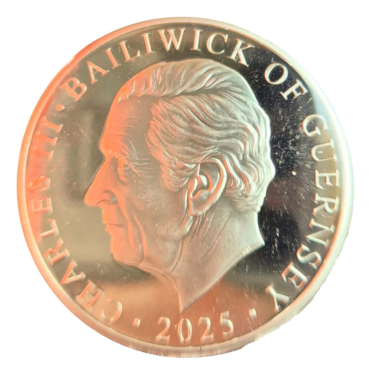 Guernsey 5 Pounds - Charles III Greenwich Observatory obverse