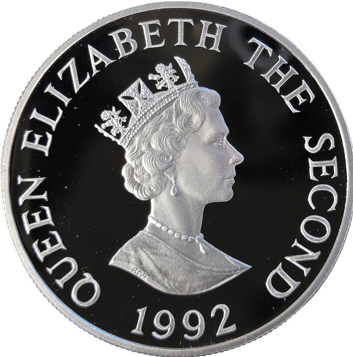 Alderney 2 Pounds - Elizabeth II 40th Anniversary of Queen's Reign; Piedfort obverse