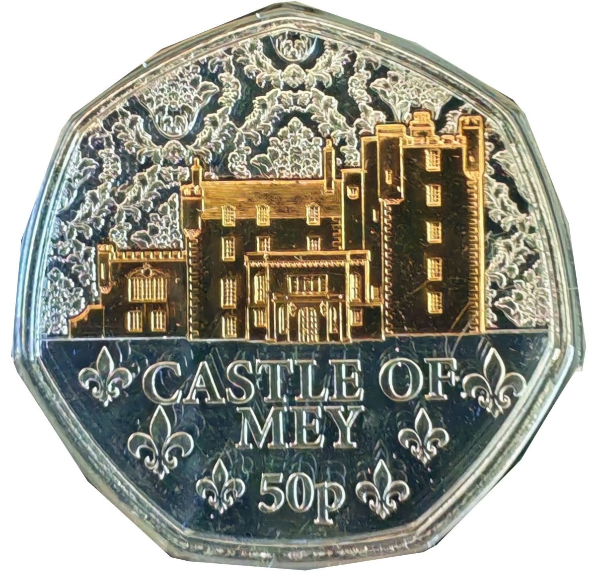 Jersey 50 Pence - Charles III Castle of Mey reverse