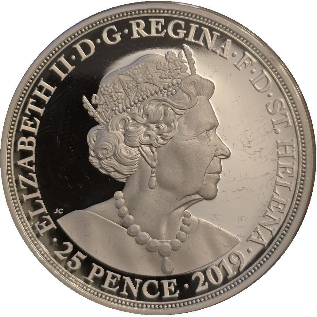 Saint Helena 25 Pence - Elizabeth II Cartwheel Penny obverse