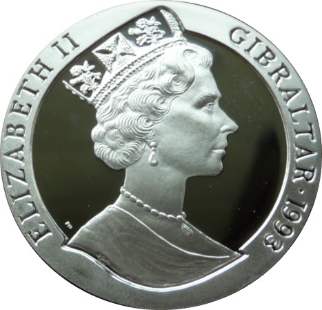 Gibraltar 21 ECUs - Elizabeth II EEC - European Union Currencies obverse
