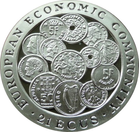 Gibraltar 21 ECUs - Elizabeth II EEC - European Union Currencies