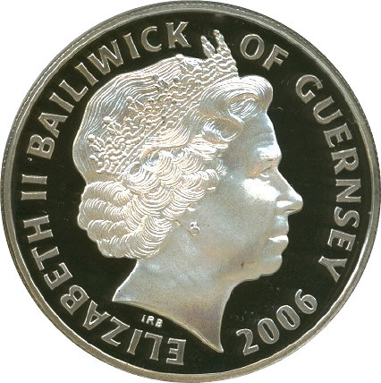 Guernsey 5 Pounds - Elizabeth II 80th Birthday obverse