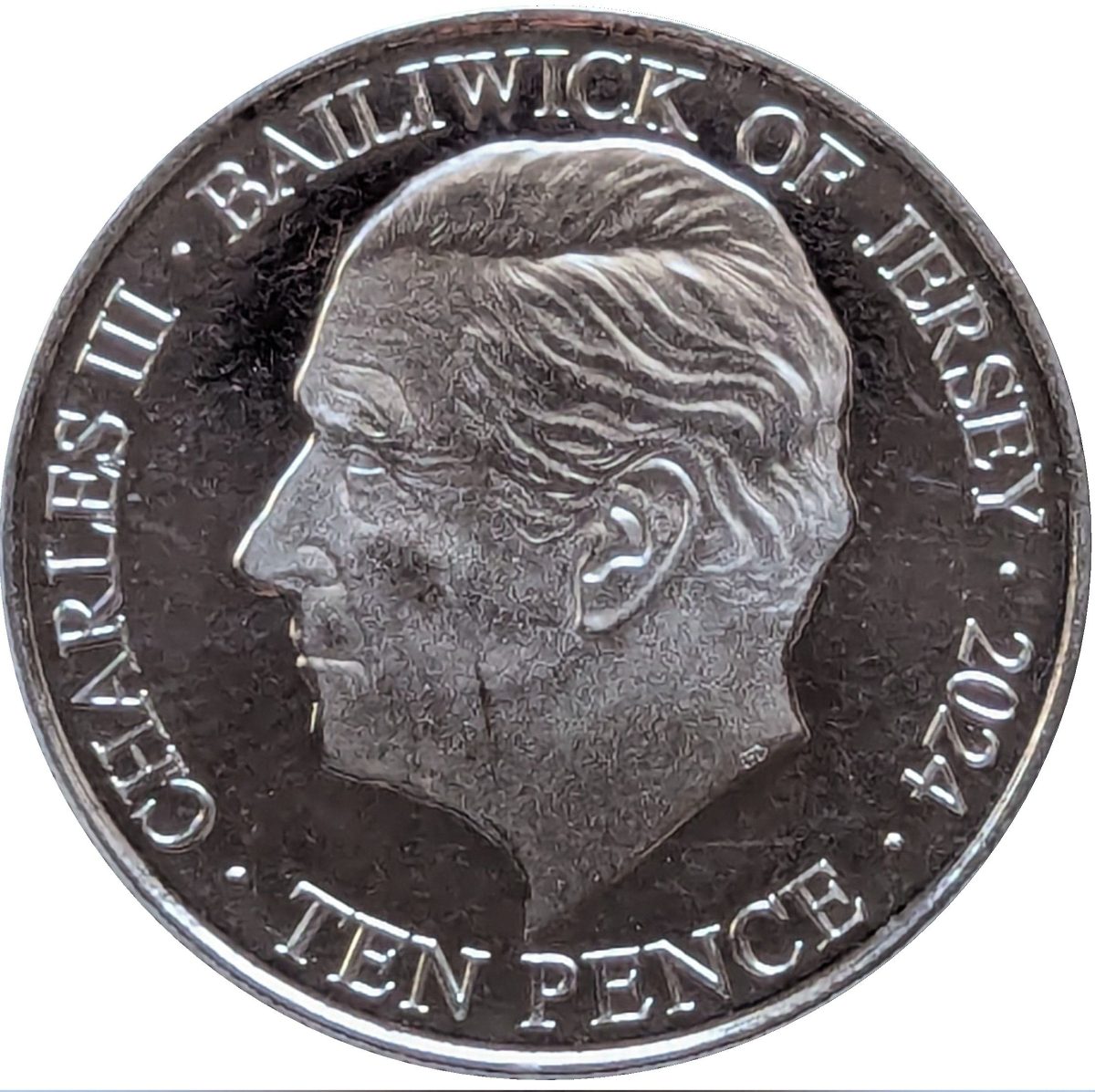 Jersey 10 Pence - Charles III King Edward II obverse