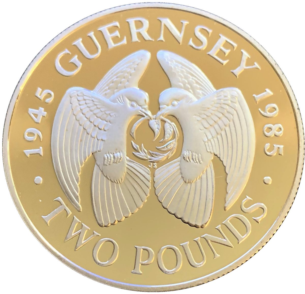 Guernsey 2 Pounds - Elizabeth II Liberation - silver