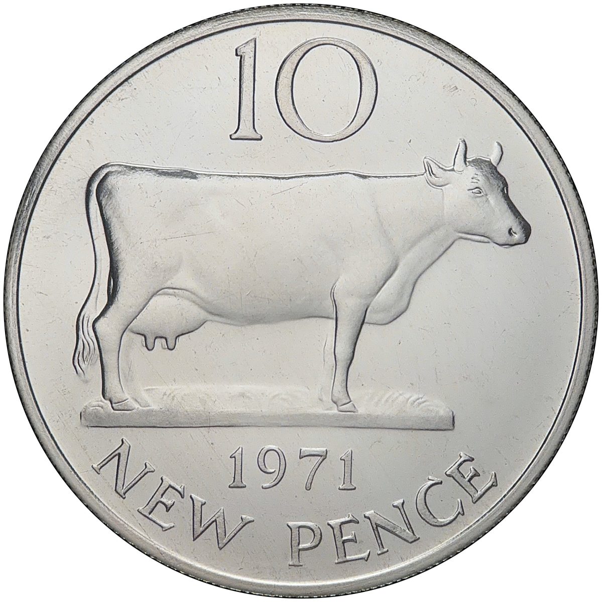 Guernsey 10 New Pence - Elizabeth II reverse