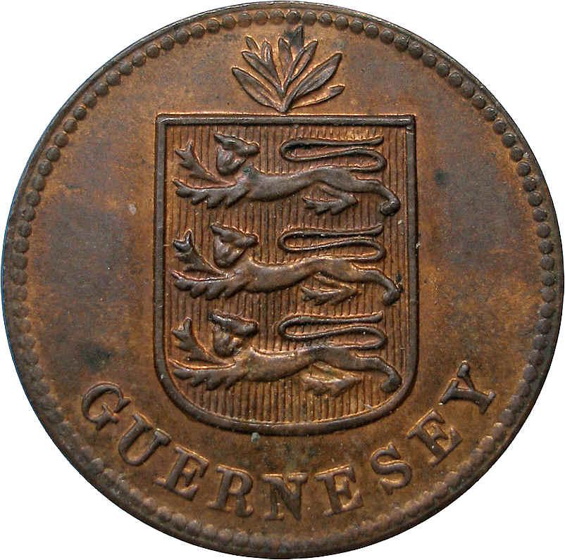 Guernsey 1 Double obverse