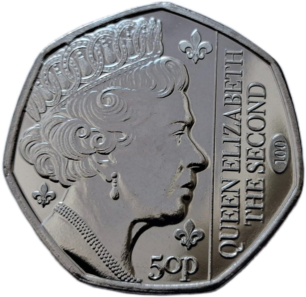 Guernsey 50 Pence - Charles III Queen Titles - Queen Elizabeth The Second reverse