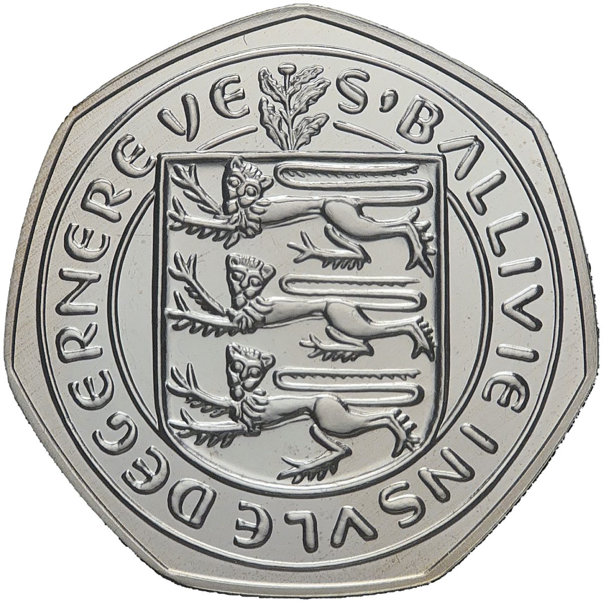 Guernsey 50 New Pence - Elizabeth II obverse