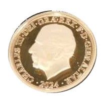 Gibraltar 1 Sovereign - Charles III House of Windsor - George V obverse