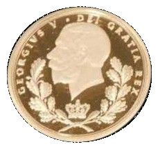 Gibraltar 1 Sovereign - Charles III House of Windsor - George V