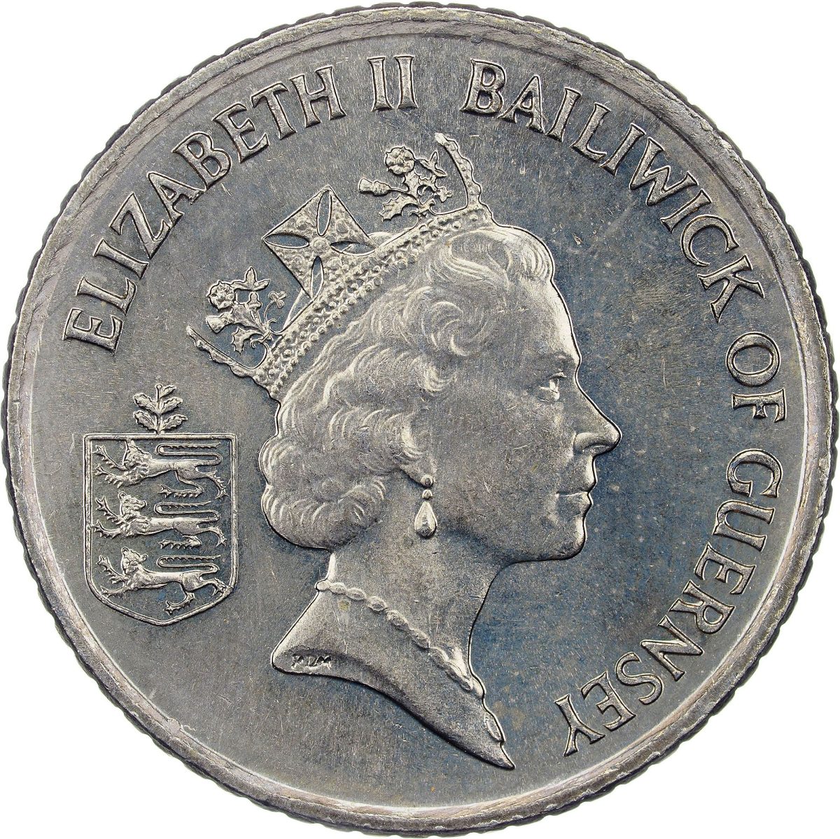 Guernsey 5 Pence - Elizabeth II 3rd portrait; small type obverse