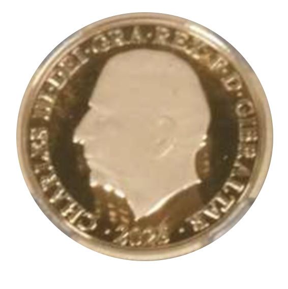 Gibraltar 1 Sovereign - Charles III House of Windsor - George VI obverse