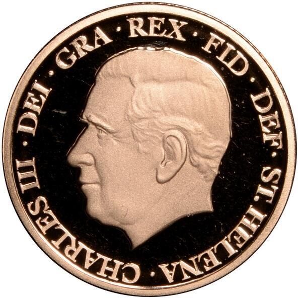Saint Helena 1 Sovereign - Charles III Una and The Lion obverse