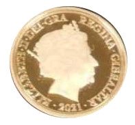 Gibraltar 1 Sovereign - Elizabeth II Patron of the Arts obverse